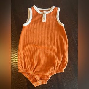 Baby Ribbed Henley Bubble Romper